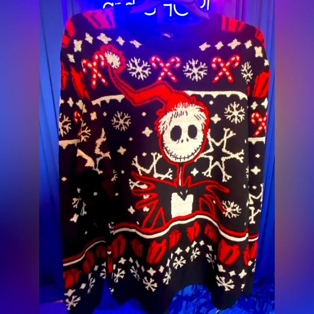 TIM BURTON’S THE NIGHTMARE BEFORE CHRISTMAS Ugly Christmas Sweater. NWT